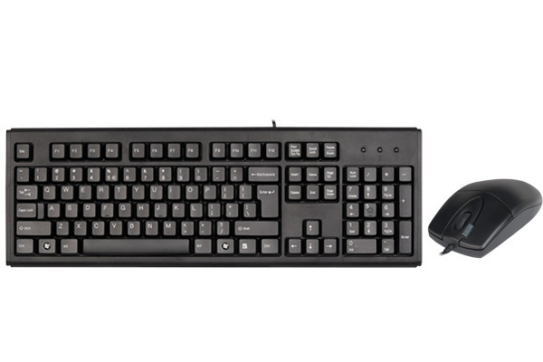 A4TECH KM-72620D USB klávesnica s myšou, sada, čierna